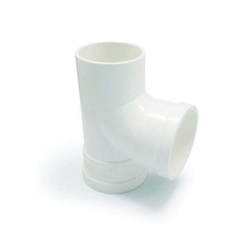 PVC same floor drainage/ The confluence type two bearing a plug tee